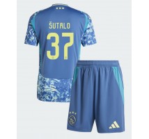 Ajax Josip Sutalo #37 Koszulka Wyjazdowa dzieci 2024-25 Krótki Rękaw (+ krótkie spodenki)